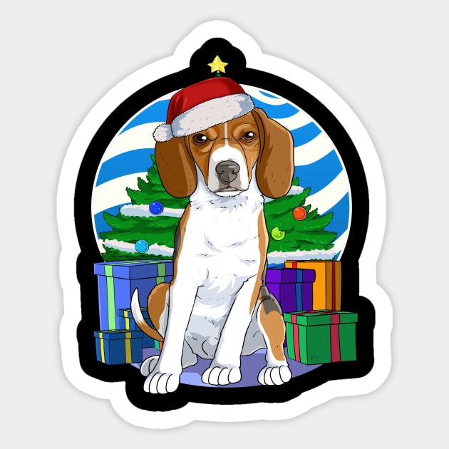 English Foxhound Dog Christmas Sweater Tree Decoration Sticker by Noseking